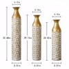 Infurnic Decorative Vases Modern Style Home Metal Vase Set of 3 Gorgeous Home Decoration, for Living Room and Bedroom, White, 5.51"*5.12"*32.68 - 3 of 4