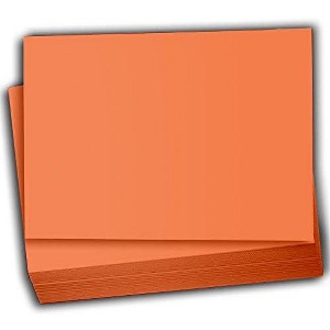 Hamilco Colored Scrapbook Cardstock Paper 5x7 Card Stock Paper 65 lb Cover 100 Pack (Flower Orange) - 1 of 4