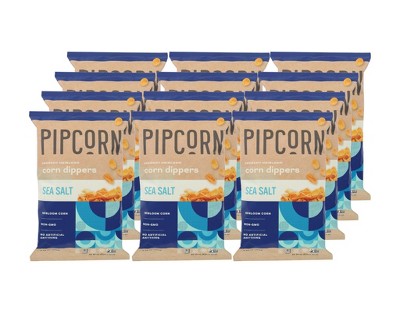 Pipcorn Sea Salt Little Corn Dipper Chips - Case of 12/9.25 oz