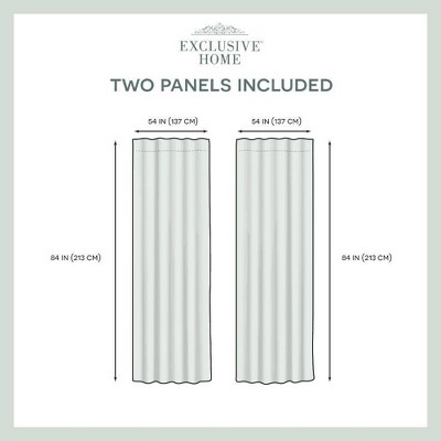 Linen Light Filtering Faux Linen Slub Curtain Panel Pair