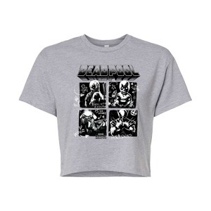 Women's - Marvel - Deadpool & Wolverine Character Grid Cropped Graphic T-Shirt - 1 of 4