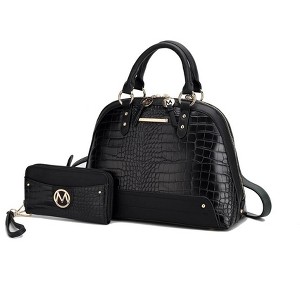 MKF Collection Nora Luxury Croco-Embossed Satchel Bag and Wallet Set by Mia K - 1 of 4