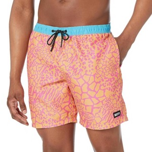 NEFF Men's Daily Animal Hot Tub Board Shorts for Swimming (Pink Orange, XXL) - 1 of 4