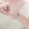 Guili Rhodium-Plated Sterling Silver with Ruby Red, Black, and White Cubic Zirconia Bird Charm Bracelet, Bold Design for Unique Style - 3 of 3