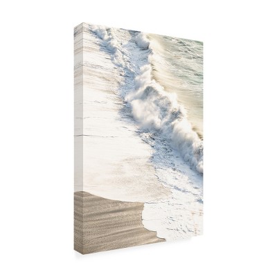 Morning Spray Coastal Landscape Canvas Print with Weather Treated Wood Frame
