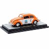 1952 Volkswagen Beetle Deluxe Model "EMPI Power Rules" Orange and White w/Graphics Ltd Ed 1/24 Diecast Model Car by M2 Machines - 2 of 3