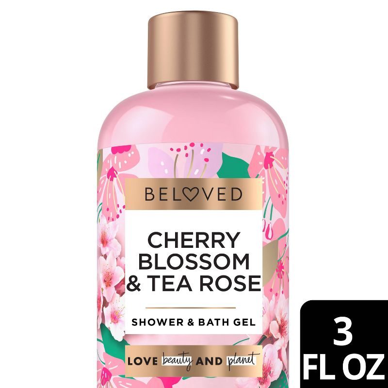 Beloved Mini Shower &#38; Bath Gel - Floral Cherry Blossom &#38; Tea Rose - Travel Size - 3 fl oz, 1 of 10