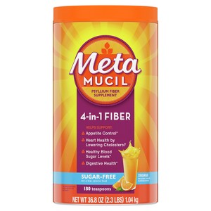 Metamucil Psyllium Fiber Supplement Sugar Free Powder - Orange - 1 of 4