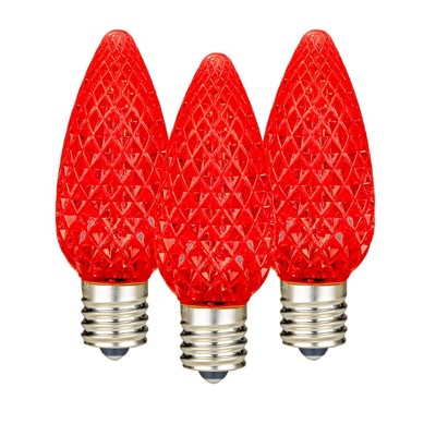 Novelty Lights C7 LED Faceted Christmas Replacement Bulbs Dimmable 25 Pack