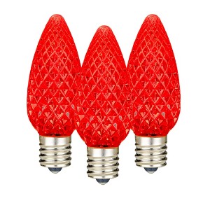Novelty Lights C7 LED Faceted Christmas Replacement Bulbs Dimmable 25 Pack - 1 of 4