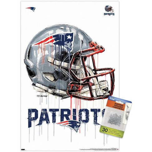 Trends International NFL New England Patriots - Neon Helmet 23 Wall Poster