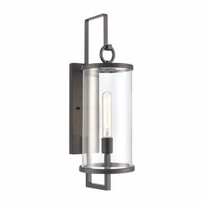 Elk Home Hopkins 1 - Light Wall Light in  Charcoal Black