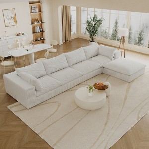 Whisen Cloud Sofa, Corduroy Fabric, Deep Seat Couche - 1 of 4
