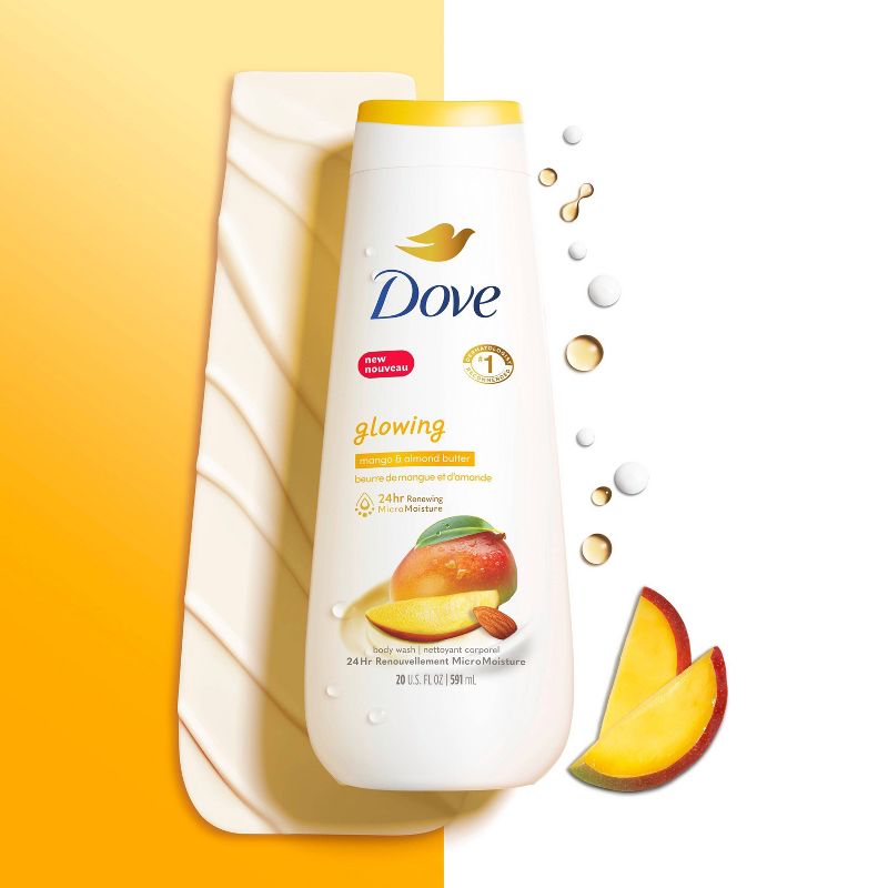 Dove Glowing Body Wash - Mango &#38; Almond Butters - 20 fl oz, 6 of 12