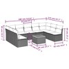 vidaXL Patio Sofa Set with Cushions Outdoor Furniture 10 Piece Poly Rattan - Gray - 3 of 4