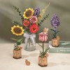 ROBOTIME Flower Bouquet 3D Wooden Puzzle DIY Model Building Kits Toys, Multicolored, 10.2"*5.1"*17.3" - 2 of 4