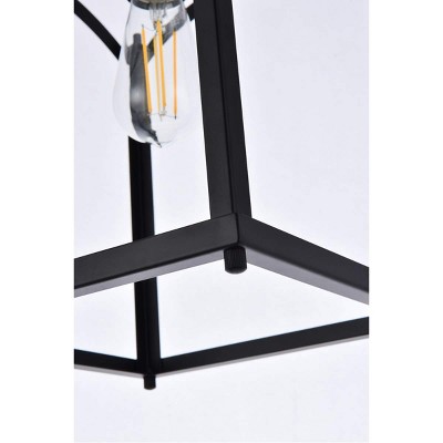 Black Iron Indoor/Outdoor 1-Light Flush Mount Fixture