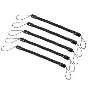 Unique Bargains Retractable Spring Coil Strap Flexible Badge Lanyard 5 Pcs - 1 of 4