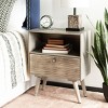 Brandy 1 Drawer Nightstand - NST5301 - Grey Walnut - Safavieh - 3 of 4