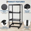 20U Open Frame Server Rack, 23"-40" Adjustable Depth, Wall Mount & Free Standing Network Rack , Holds All Your IT/AV Equipment Rack - 4 of 4