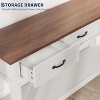 Console Table with 3 Storage Drawers, 3 Tier Farmhouse Wooden Sofa Table, Hallway Tables for Entryway - 4 of 4