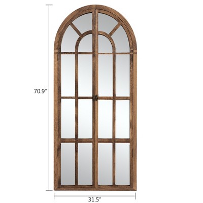 Full Length Mirror With LED Lights,Hanging Silver LED Floor Mirror,Hallway Mirror Bedroom Wall Mirror With Dimming & 3 Color Modes-The Pop Home