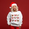 Simply Sage Market Women's Graphic Sweatshirt Coquette Christmas Chicken - 2 of 4