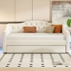 Accent Daybed Modern Upholstered with Pull-Out Trundle for Bedroom 57"W - 3irtyhousy - 3 of 4