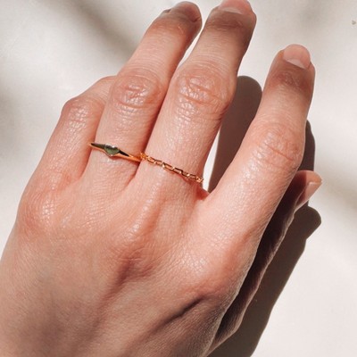 Mini Heart Signet Ring in Gold, Silver - Honeycat