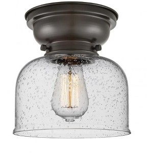 X-Large Bell-1 Light Flush Mount in Industrial Style-12 Inches Wide by 9.4 Inches High - 1 of 1