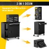SILVEL 5-Drawer High Capacity Rolling Tool Chest with Wheels,Detachable Top Tool Box with Drawers,Assembled Large Tool Cabinet, Workshop(Black) - 3 of 4