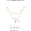 Clotth 925 Sterling Silver Double-Layered Pave Cross Pendant Necklace: The Ultimate Street Trendsetter's Statement for Women - 3 of 4