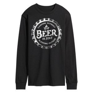 Men's - Instant Message - Camping Without Beer Long Sleeve Graphic T-Shirt - 1 of 4