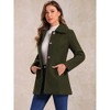 INSPIRE CHIC Women's Turn Down Collar A-Line Single-Breasted Winter Overcoat with Pockets - 2 of 4