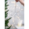 Gulches Series Silver Shatterproof Natural Iced Leaf Twig Ball Christmas Ornament - 3 of 4