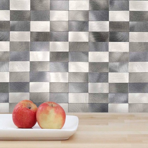 Dip Design Is Personal 10pk Stack 12 X 12 Tiles Backsplash Silver Mix Target