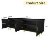 Dyonery 70" Fluted TV Stand with Storage for Living Room, Entertainment Center for TV Up to 80 Inch, Adjustable Shelf - 4 of 4