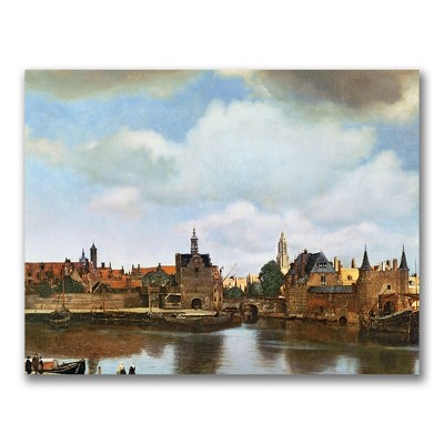 Trademark Fine Art -Jan Vermeer 'View of Delft 1660-61' Canvas Art