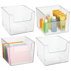 mDesign Plastic Open Front Craft and Sewing Organizer  - Clear - 1 of 4