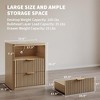 Bedside Table Nightstand with Bedside Storage, Bedroom Side Table and Organizer, Functional and Fluted Nightstand - 3 of 4