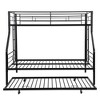 Ridstar 65 in. H Modern Metal Bunk Bed with Twin Top & Full-Size Pull-Out Bottom Bed-Black - 4 of 4