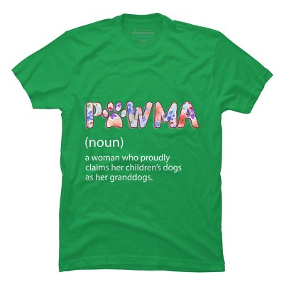 Men's Design By Humans Grandmother Loves Grandogs Pawma By littlesenh1 T-Shirt