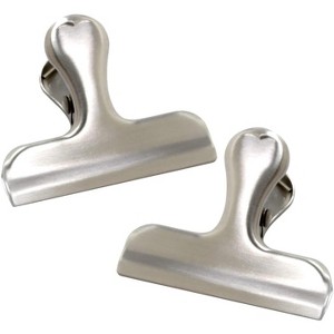 Norpro Stainless Steel Food Storage Mini Bag Clips - 2 Pack - 1 of 4