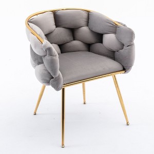 NicBex Velvet Accent Chair Modern Lounge Upholstered Armchair with Metal Legs for Bedroom,Living Room,Office - 1 of 4