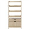 TOAOTBNBO Traditional Open Bookcase with Storage Drawer, Standing Bookshelves with Warp-resistant Material Spacious Office Display Shelf, Light Brown - 2 of 4