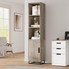 Narrow Bathroom Cabinet, 70 in Tall Storage Cabinet with Metal Frame Base & Adjustable Shelf, Open Storage Freestanding for Laundry Room, Living Room - 4 of 4