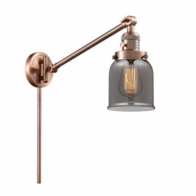 Bell - 1 Light Swing Arm Wall Sconce In Industrial Style-25 Inches Tall and 8 Inches Wide