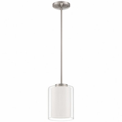 Matte Black Steel and Glass Globe Pendant Light