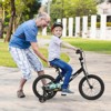 Costway 12"/14"/16"/18" Kids Training Bike with Removable Training Wheels Pneumatic Tires Navy/Black - 4 of 4