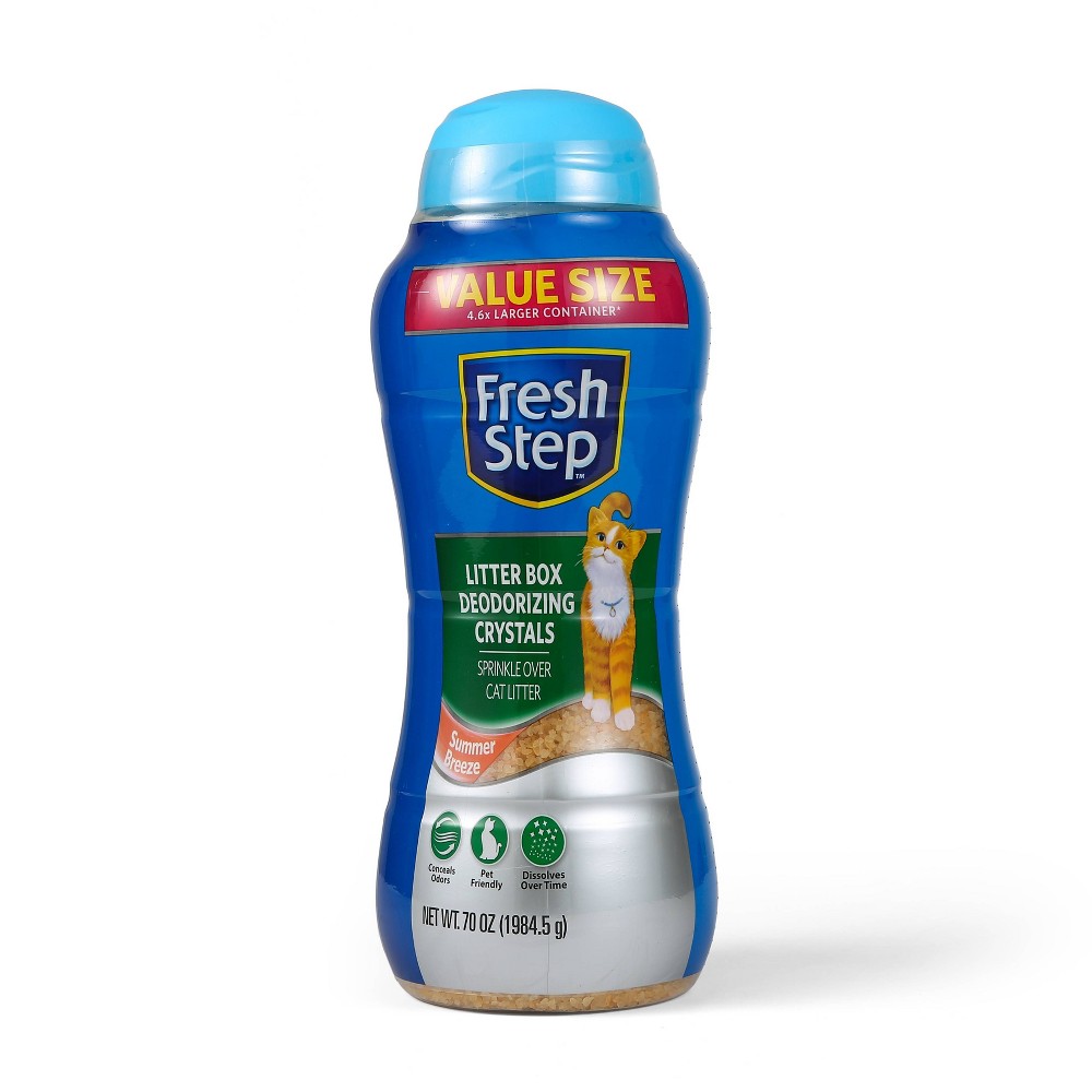Fresh Step Deodorizing Cat Litter Crystals  Value Size in Summer Breeze  70 oz.